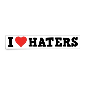 I love haters sticker honda #4